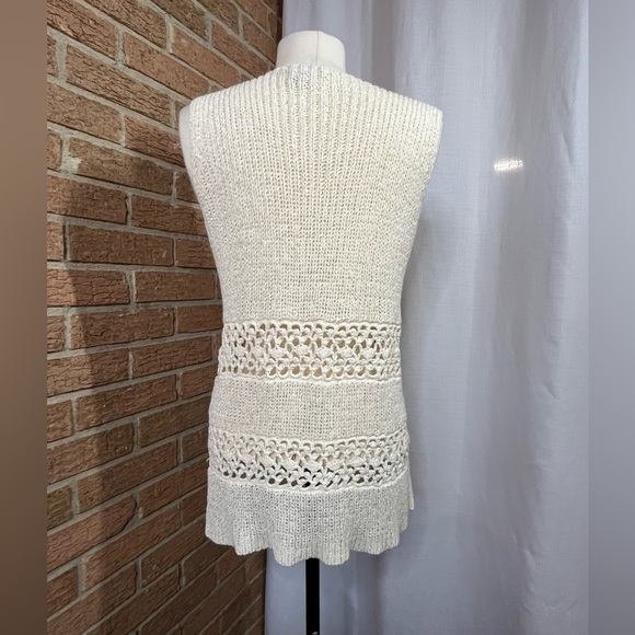 Preston & York Ivory Cream Crochet tank tunic - small - Picture 4 of 7